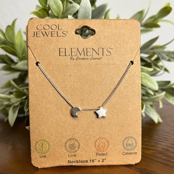 Cool Jewels Jewelry 525 Cool Jewels Silver Moon Star Pendant Necklace Poshmark